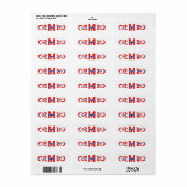 Monogram M Noors label (Full Sheet)