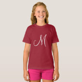 MONOGRAM M, Red and White, T-shirt (Voorkant volledig)