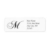 Monogram M Return Address Labels (Voorkant)