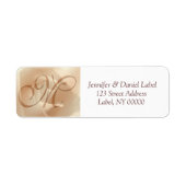 Monogram M Return Address Labels (Voorkant)