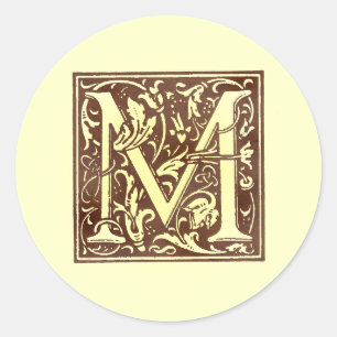 monogram M Ronde Sticker