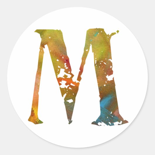 Monogram - M - Sticker (Voorkant)