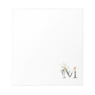 Monogram M Trouwfeest Elegante notities Notitieblok
