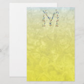 MONOGRAM M VAN DE PLANTAARDIGE BRIEFPAPIER (Voorkant / Achterkant)