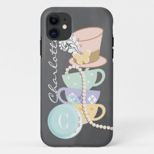 Monogram Mad Hatter Teacups en Pet iPhone 11 Hoesje