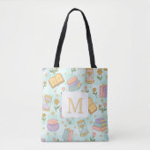 Monogram Magic Books Tote Bag Girly Mint Green (Devant)