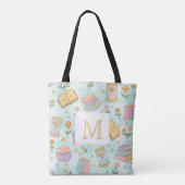 Monogram Magic Books Tote Bag Girly Mint Green (Dos)