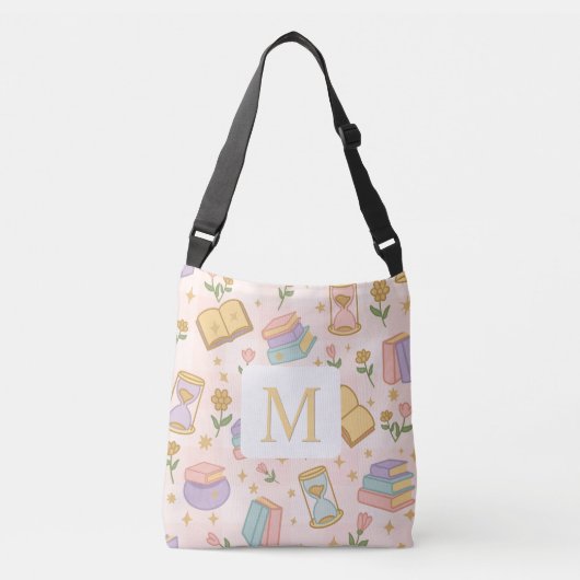 Monogram Magic Books Tote Bag Girly Pink (Voorkant)