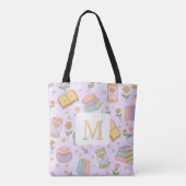Monogram Magic Books Tote Bag Girly Purple (Achterkant)