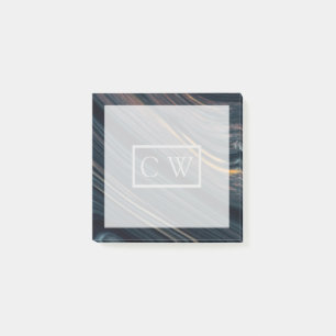Monogram Mahoniehout Goldsheen Obsidiaan Post-it® Notes