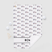 Monogram Mail Carrier Postal Truck Golfhanddoek (Insitu)