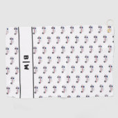 Monogram Mail Carrier Postal Truck Golfhanddoek (Horizontaal)