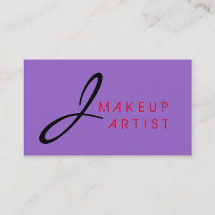 Monogram Makeup Artist Amethyst Achtergrond Visitekaartje