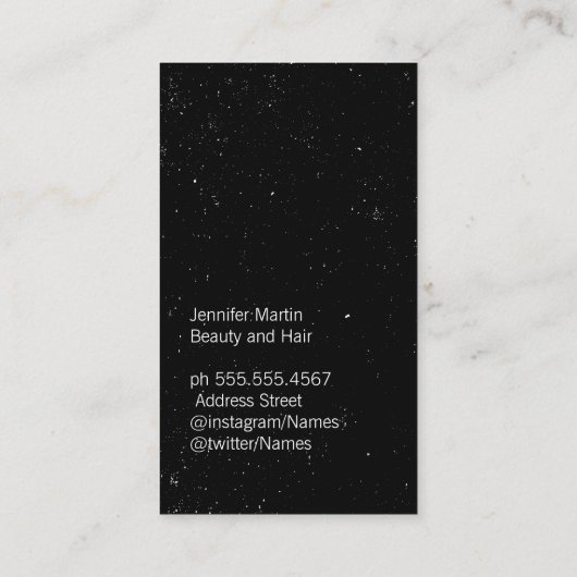 Monogram / Makeup-stick Visitekaartje (Achterkant)