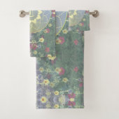 Monogram Mandala en Wildflower Bad Handdoek (Insitu)