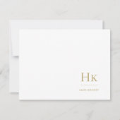 Monogram Marine or Simple Elegant Carte pour notes (Devant)
