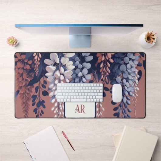 Monogram Marine Rose Wisteria Élégance (Bureau 1)