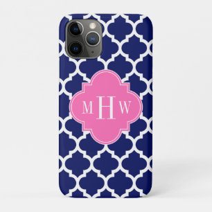 Monogram marinesleutel Marokkaans #5 Hot Pink2 3 I iPhone 11 Pro Hoesje