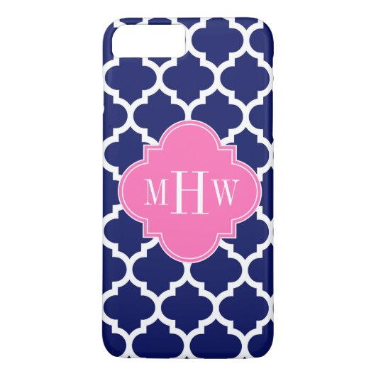 Monogram marinesleutel Marokkaans #5 Hot Pink2 3 I Case-Mate iPhone Case (Achterkant)