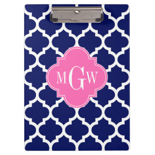 Monogram marinesleutel Marokkaans #5 Hot Pink2 3 I Klembord
