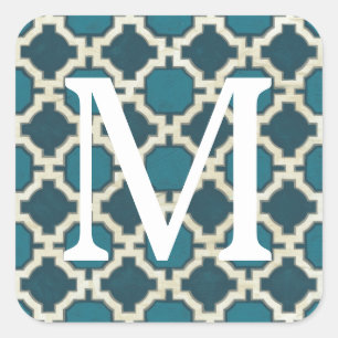 Monogram   Marktbewegingen VI Vierkante Sticker
