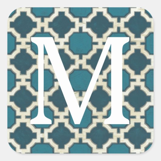 Monogram | Marktbewegingen VI Vierkante Sticker (Voorkant)