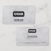 Monogram | Marmer | Eenvoudig Visitekaartje (Voorkant / Achterkant)