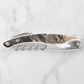 Monogram marmer geode black faux Gold chic Kurkentrekker (Achterkant)