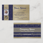 Monogram marmer Real Estate Foto Visitekaartjes 4 (Voorkant / Achterkant)