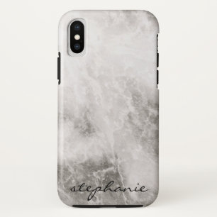 Monogram marmeren achtergrond iPhone x hoesje