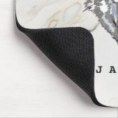 Monogram marmeren steen en wolf muismat (Hoek)