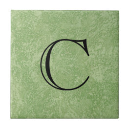 Monogram Marmorino Green Faux Finish Tegeltje