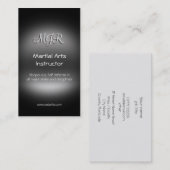 Monogram, Martial Arts Instructor, metaal-blik Visitekaartje (Voorkant / Achterkant)