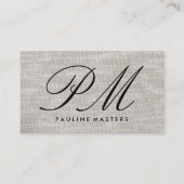 Monogram | Materiaal van weefsel Visitekaartje (Voorkant)