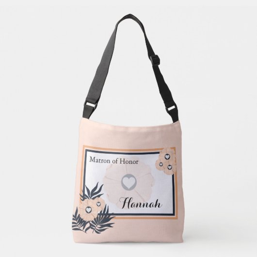 Monogram Matron van Honor Wedding Crossbody Tas (Voorkant)