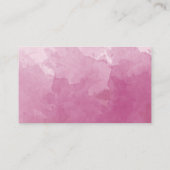 Monogram Mauve Pink Waterverf Weddenschap Informatiekaartje (Achterkant)
