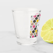Monogram Maximalistische Regenboog Dot Mandalas Pa Shot Glas (Links)