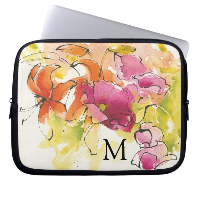 Monogram | medio juli laptop sleeve (Voorkant)