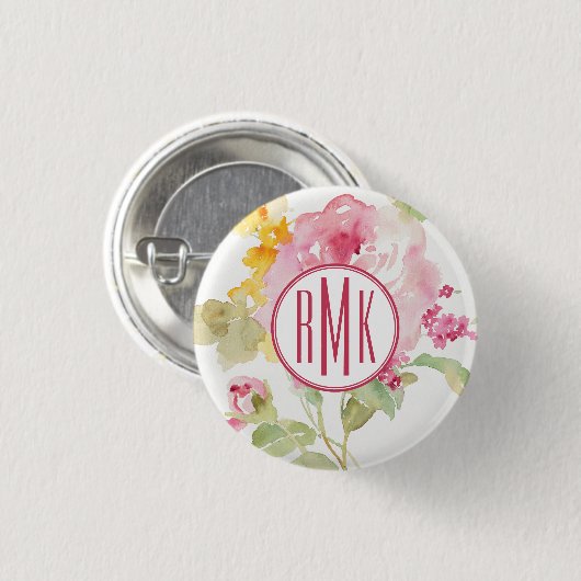 Monogram | medio juli ronde button 3,2 cm (Voorkant /achterkant)