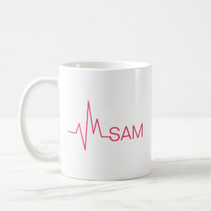 Monogram medisch hart bont voor artsen en verpleeg koffiemok