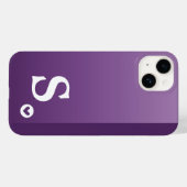 Monogram Meisje Paarse Hart Eenvoudige Moderne Chi Case-Mate iPhone Case (Achterkant (horizontaal))