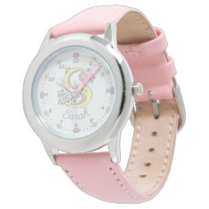 Monogram meisjes brief S art Sarah name Horloge