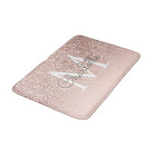 Monogram meisjesachtig roze goud glitters blush ro badmat (Gekanteld)