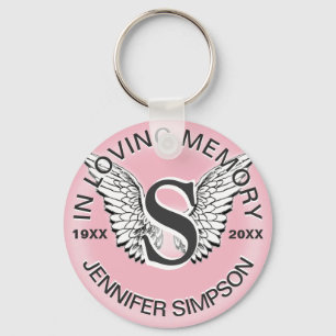 Monogram Memorial Angel Wings Sleutelhanger