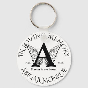 Monogram Memorial Angel Wings Sleutelhanger