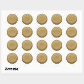  monogram Memorial Gold Seal Ronde Sticker (Vel)