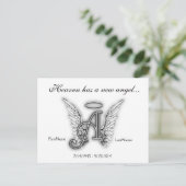 Monogram Memorial Letter A Briefkaart (Staand voorkant)