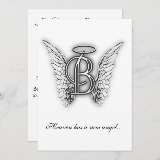 Monogram Memorial Letter B Programma (Voorkant / Achterkant)