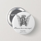 Monogram Memorial Letter B Ronde Button 5,7 Cm (Voorkant /achterkant)