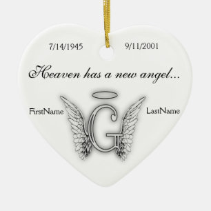 Monogram Memorial Tribute Ornament G